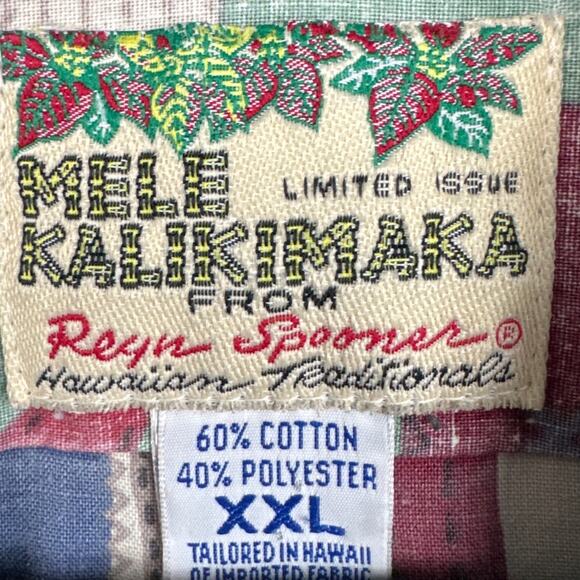 Vintage Y2K Reyn Spooner Mele Kalikimaka Pullover Camp Shirt Limited Issue XXL - Picture 8 of 10